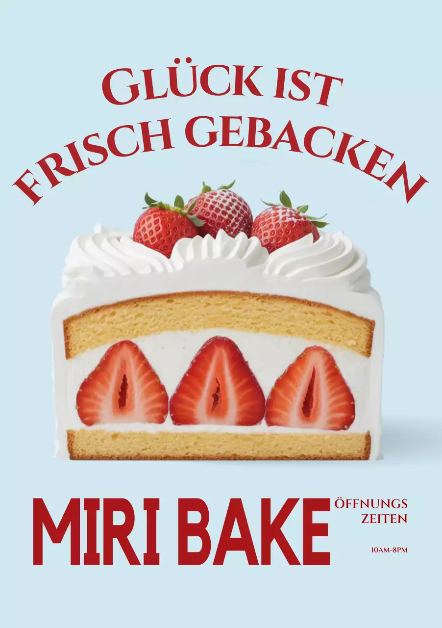 Himmelblaue moderne Bäckerei-Werbung
