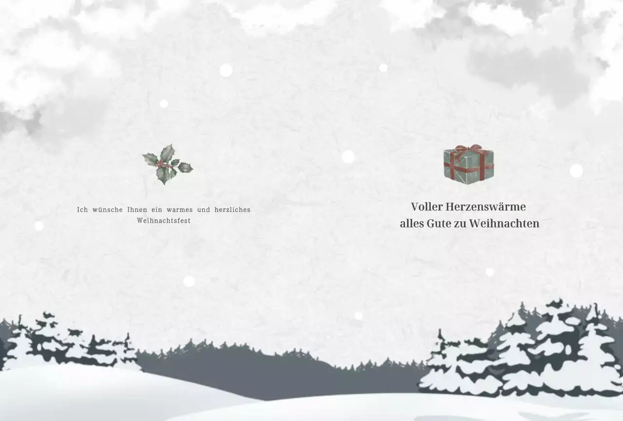 Khaki Klassische Weihnachtspostkarte