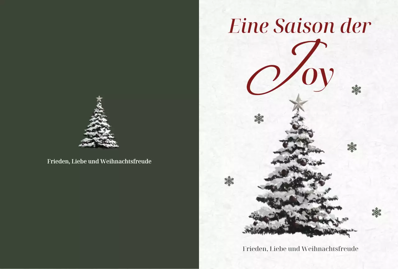 Khaki Klassische Weihnachtspostkarte