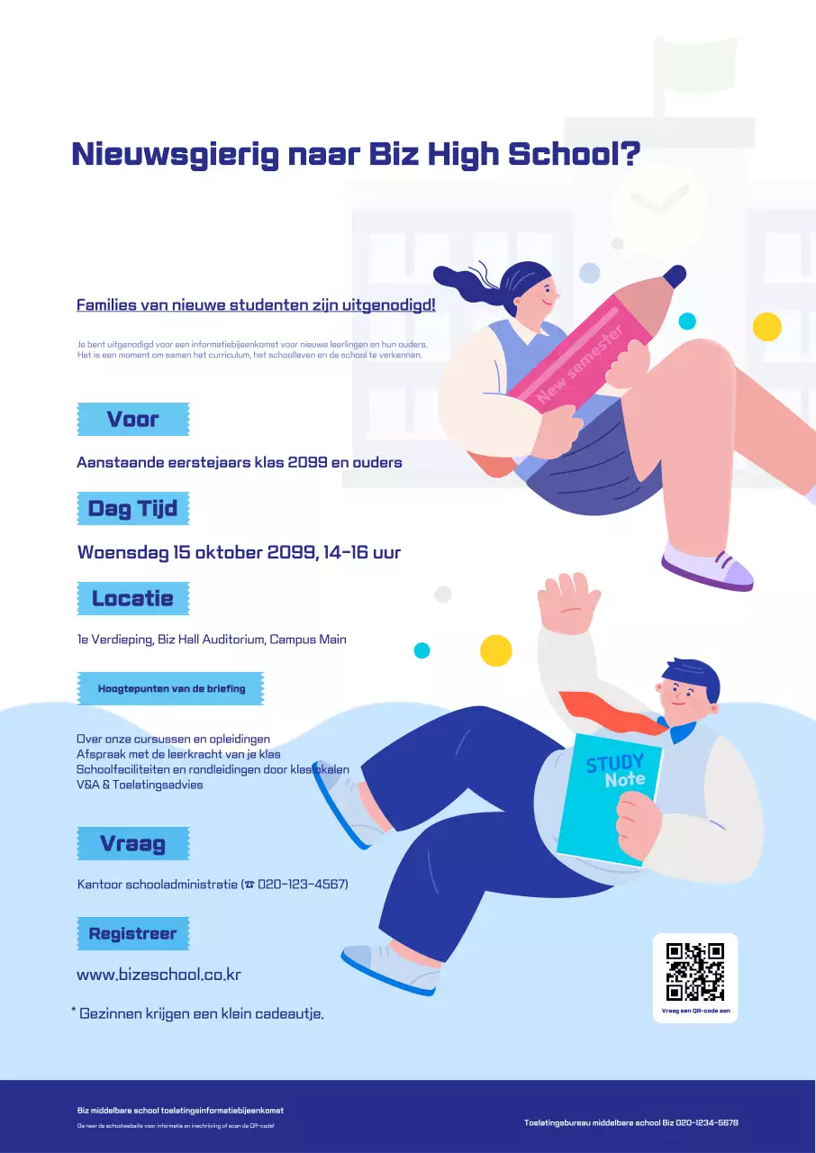 Gids voor informatiesessies over toelating tot Blue Baby