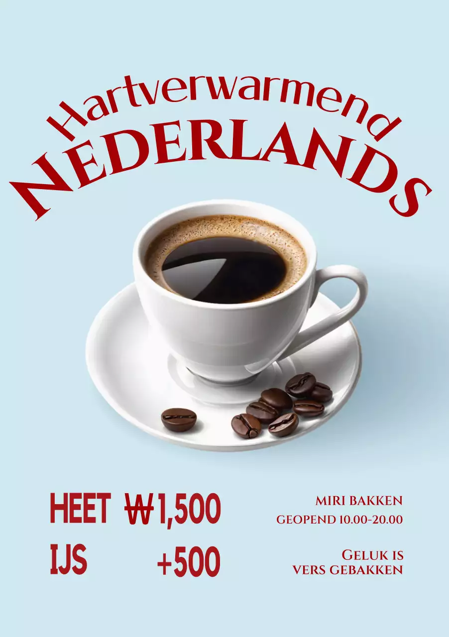 Advertentie voor Sky Blue Modern Coffee
