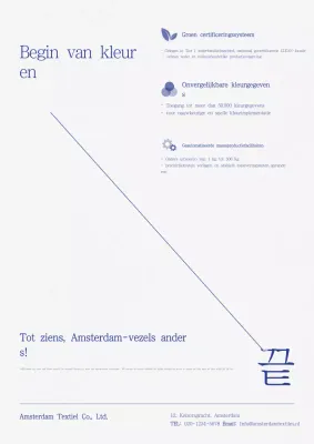 Witte moderne textielpromotie