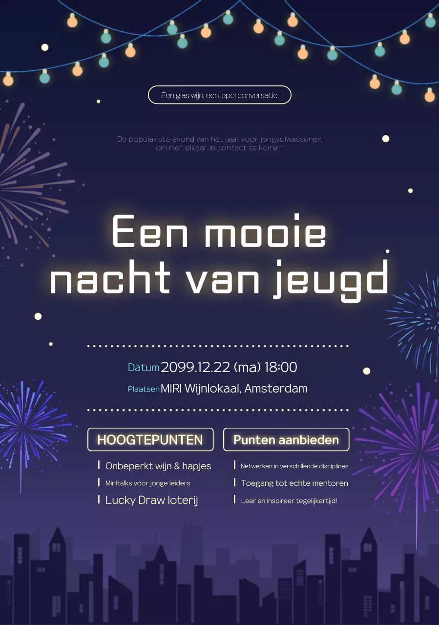 Navy Modern Jeugd Evenement