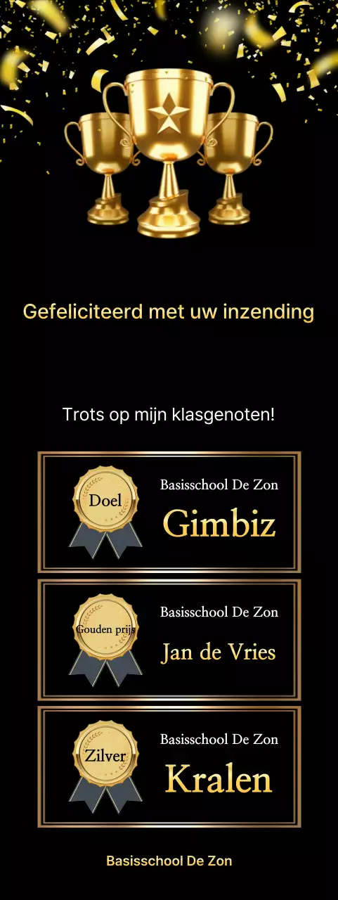Certificaat van de Gold Advanced Award