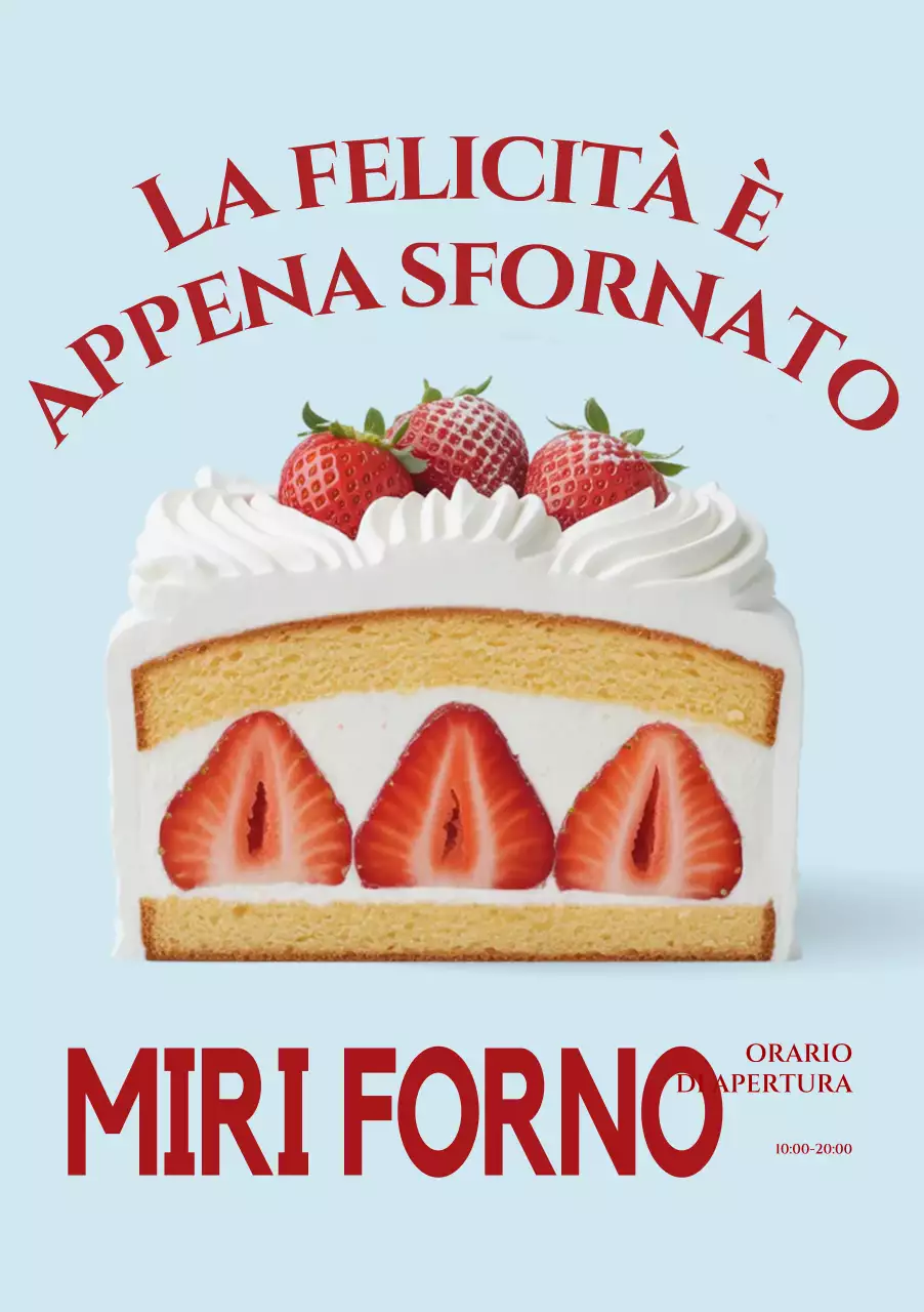 Pubblicità della panetteria moderna Sky Blue