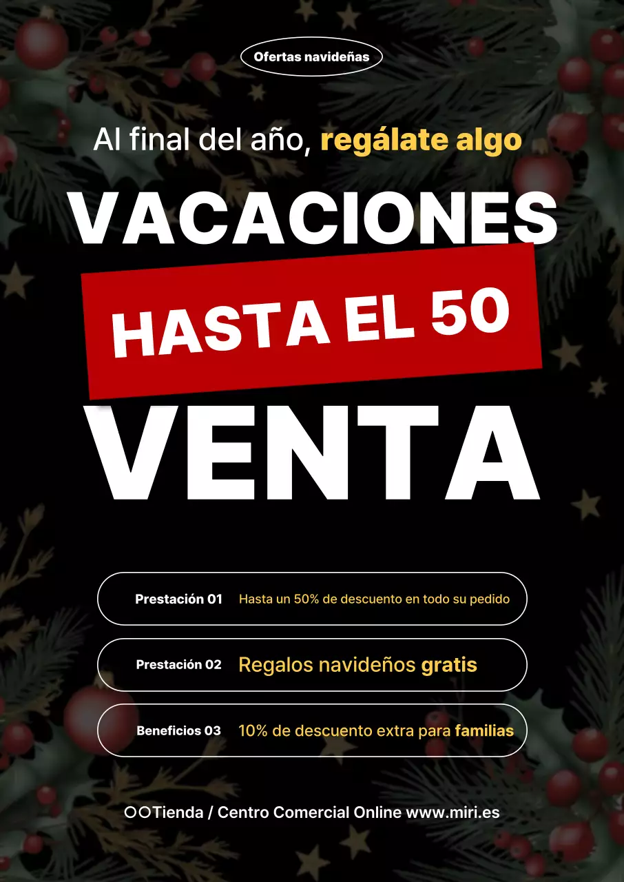 Promoción de fin de año Black Simple