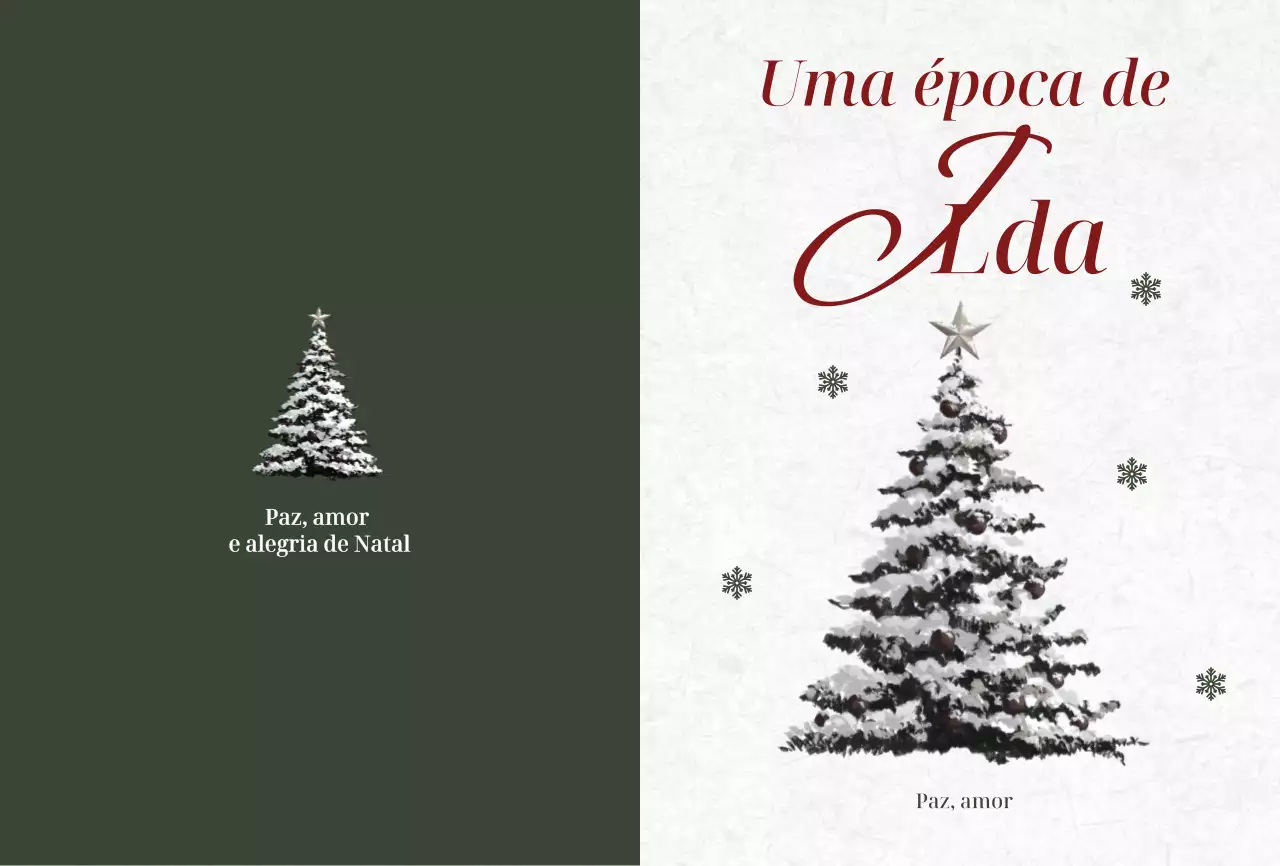 Cartão postal de Natal clássico cáqui