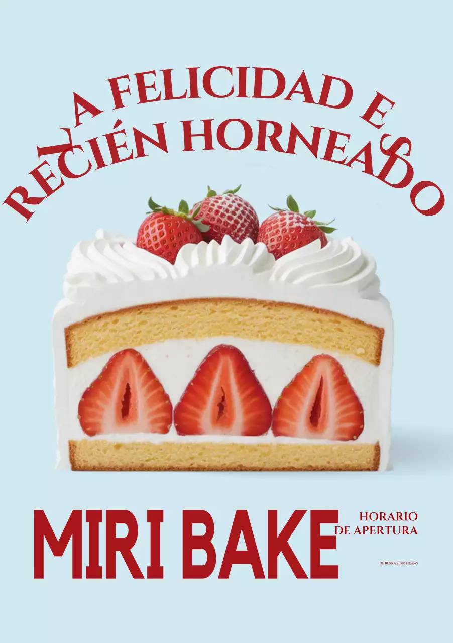 Anuncio de la panadería moderna Sky Blue