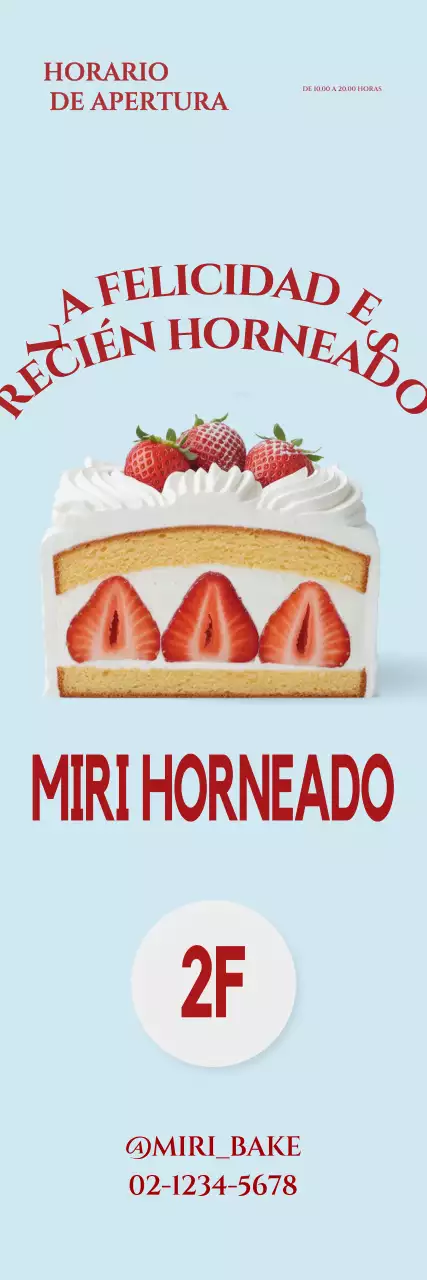 Anuncio de la panadería Sky Blue Simple