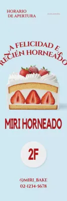 Anuncio de la panadería Sky Blue Simple