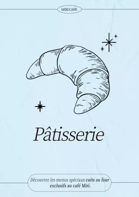 Publicité de la boulangerie Sky Blue Simple