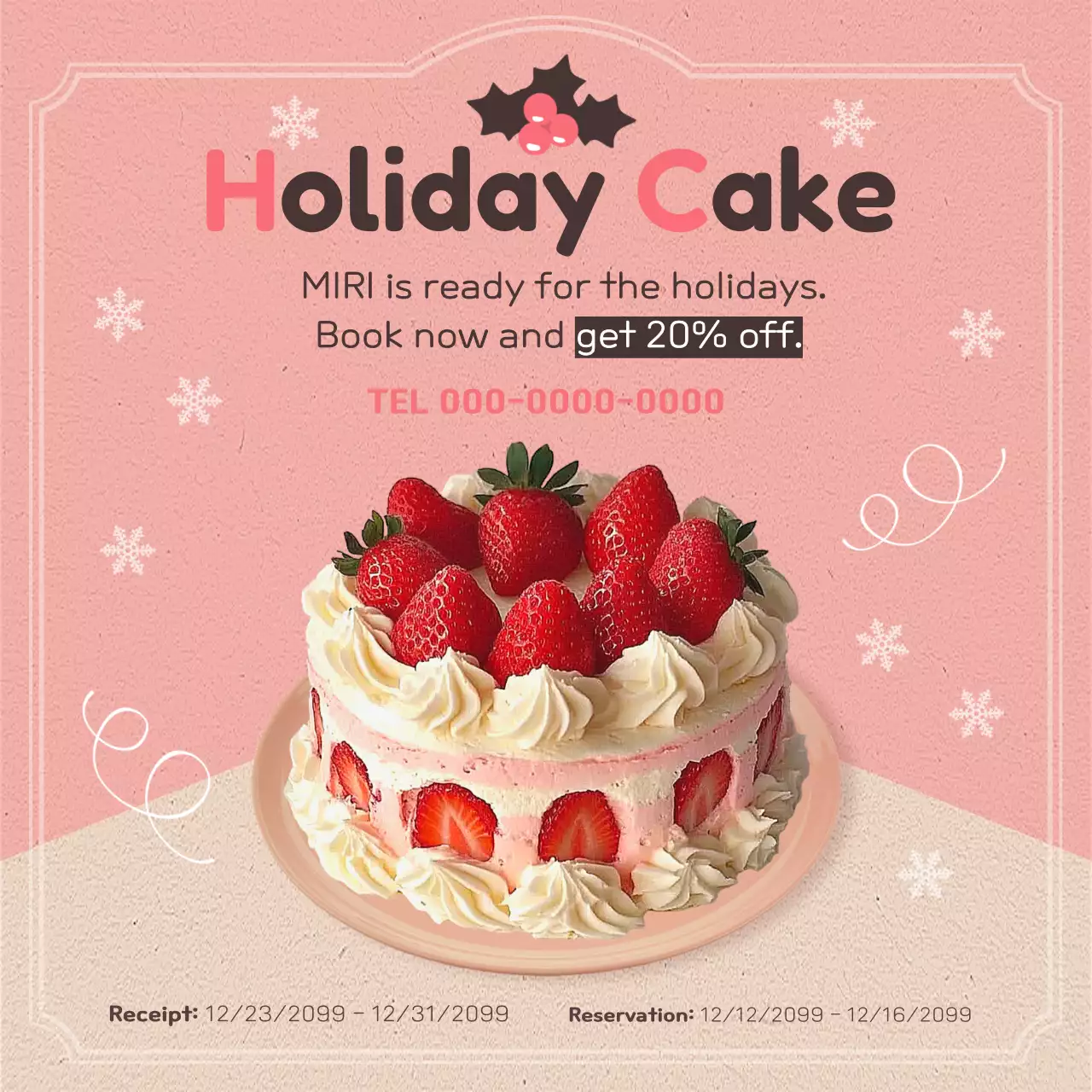 Quảng cáo bánh em bé màu hồng