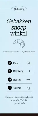 Hemelsblauwe eenvoudige bakkerijgids