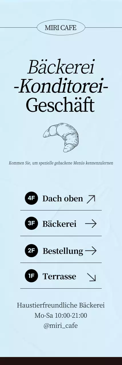 Sky Blue Simple Bäckerei-Leitfaden