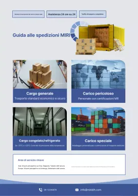 Guida logistica moderna grigia