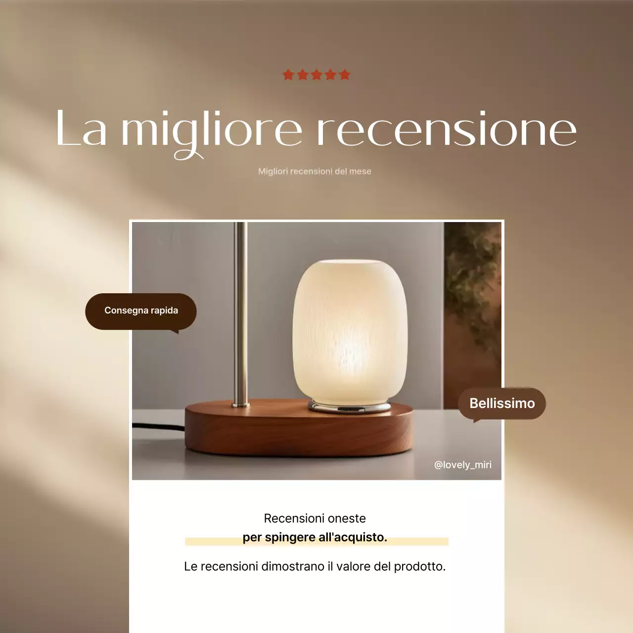 Presentazione di semplici prodotti per interni marroni