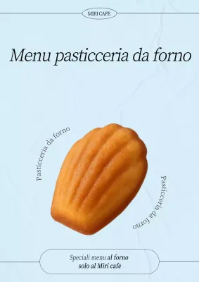 Menù del semplice panificio Sky Blue