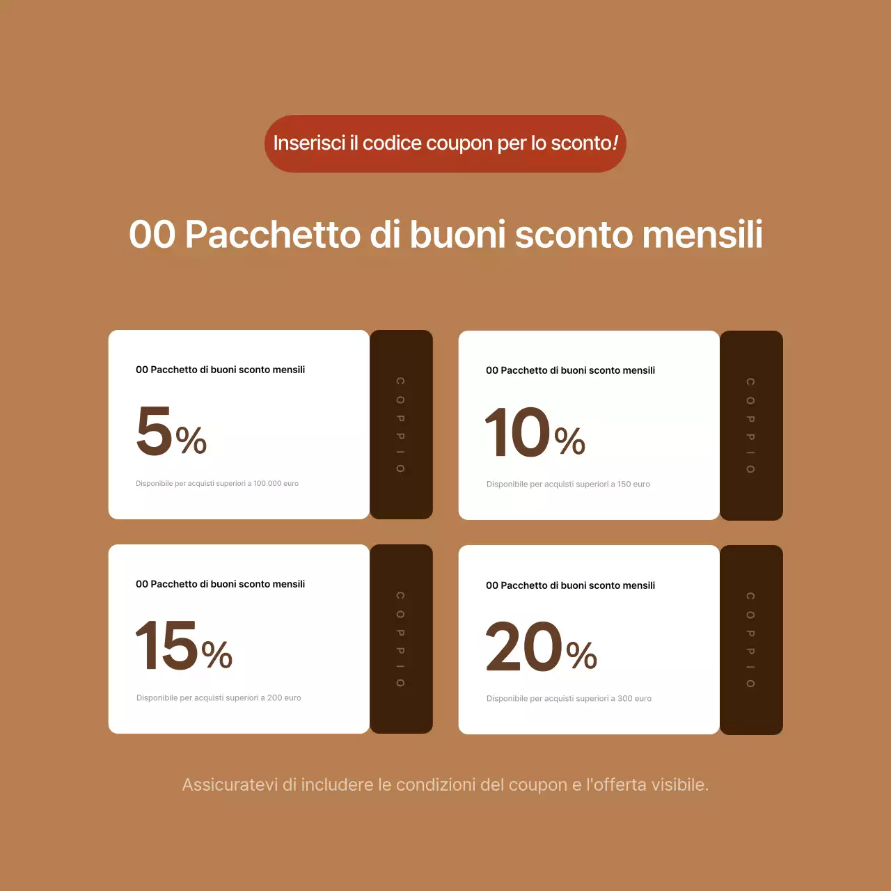 Presentazione di semplici prodotti per interni marroni