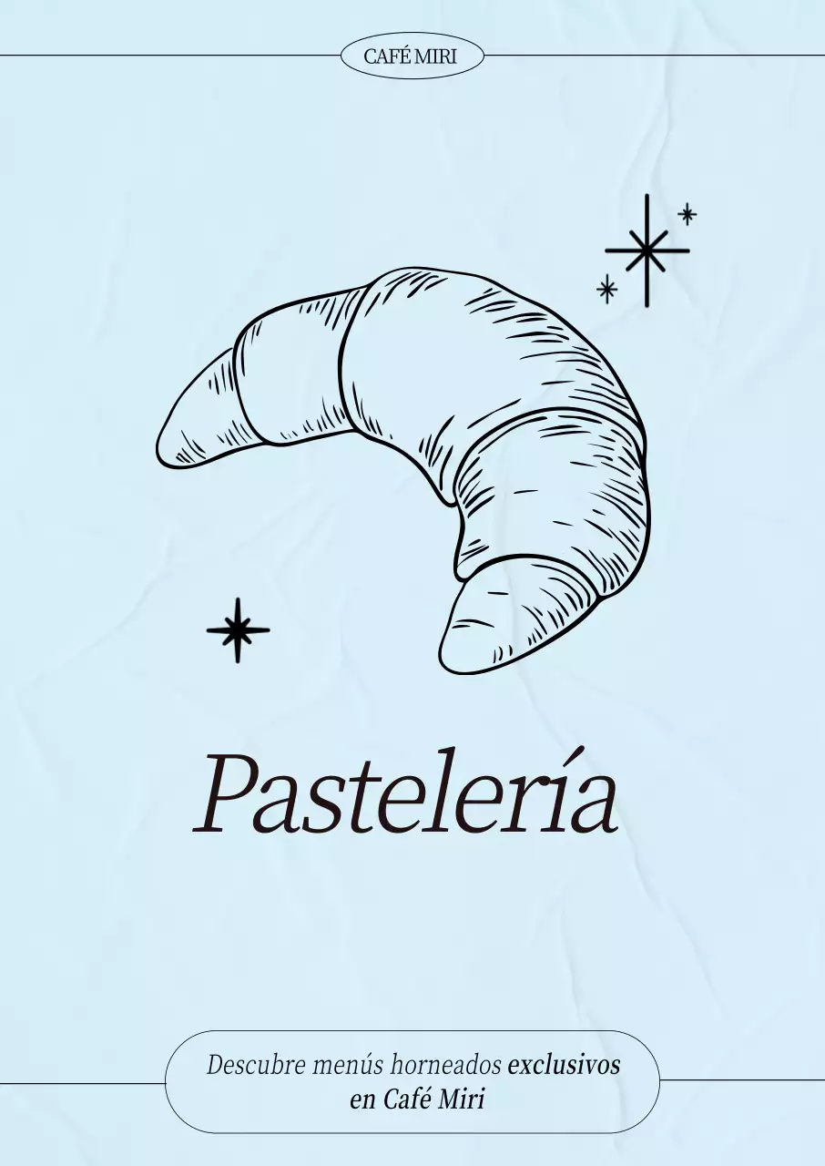 Anuncio de la panadería Sky Blue Simple