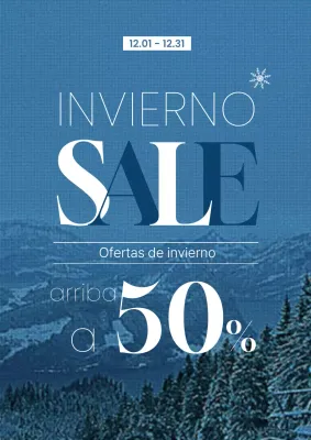 Promoción de rebajas de invierno Blue Modern