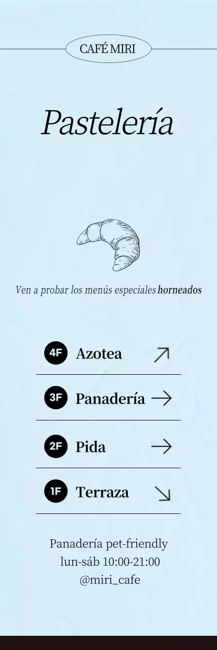 Guía de panadería sencilla Sky Blue