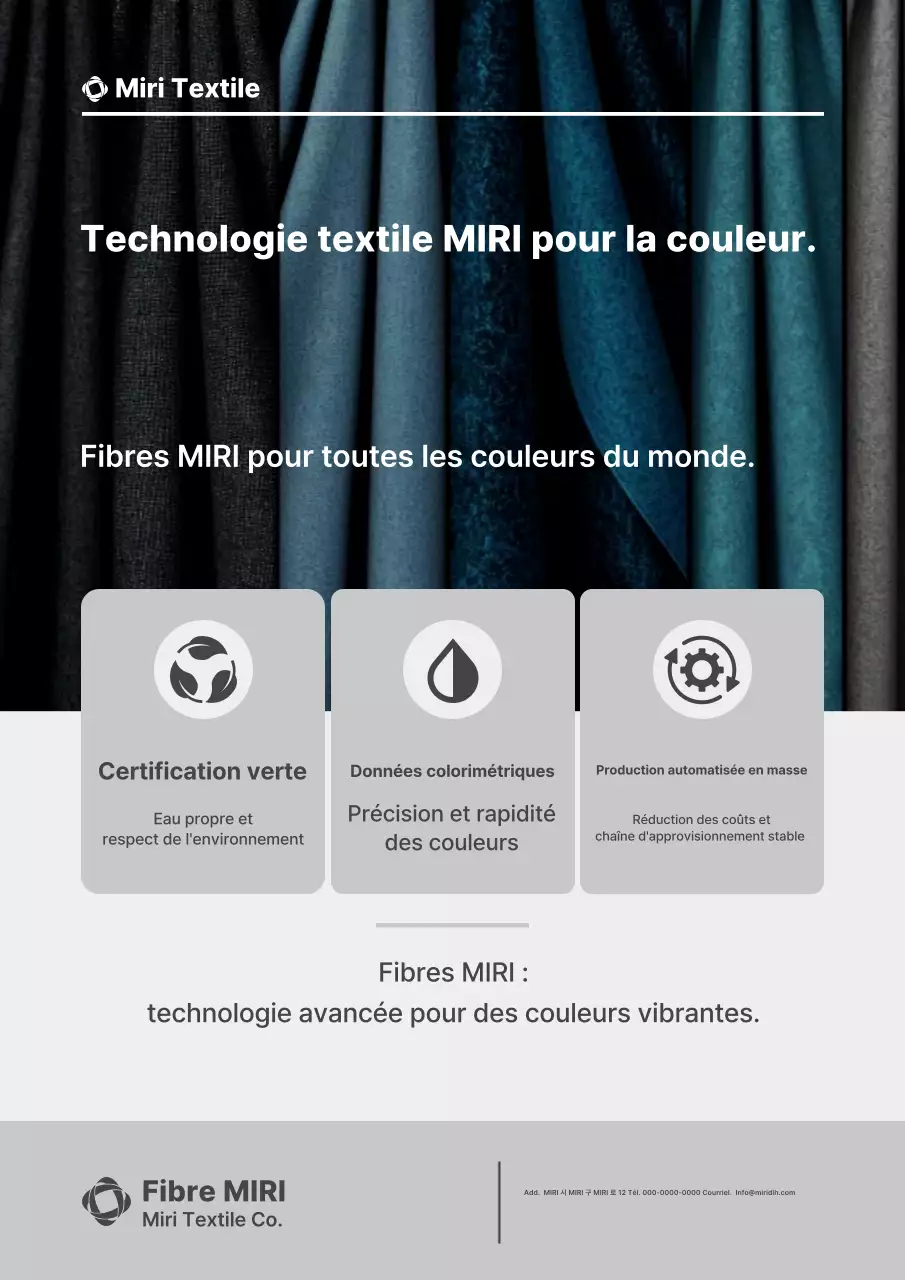Publicité sur la technologie textile moderne grise