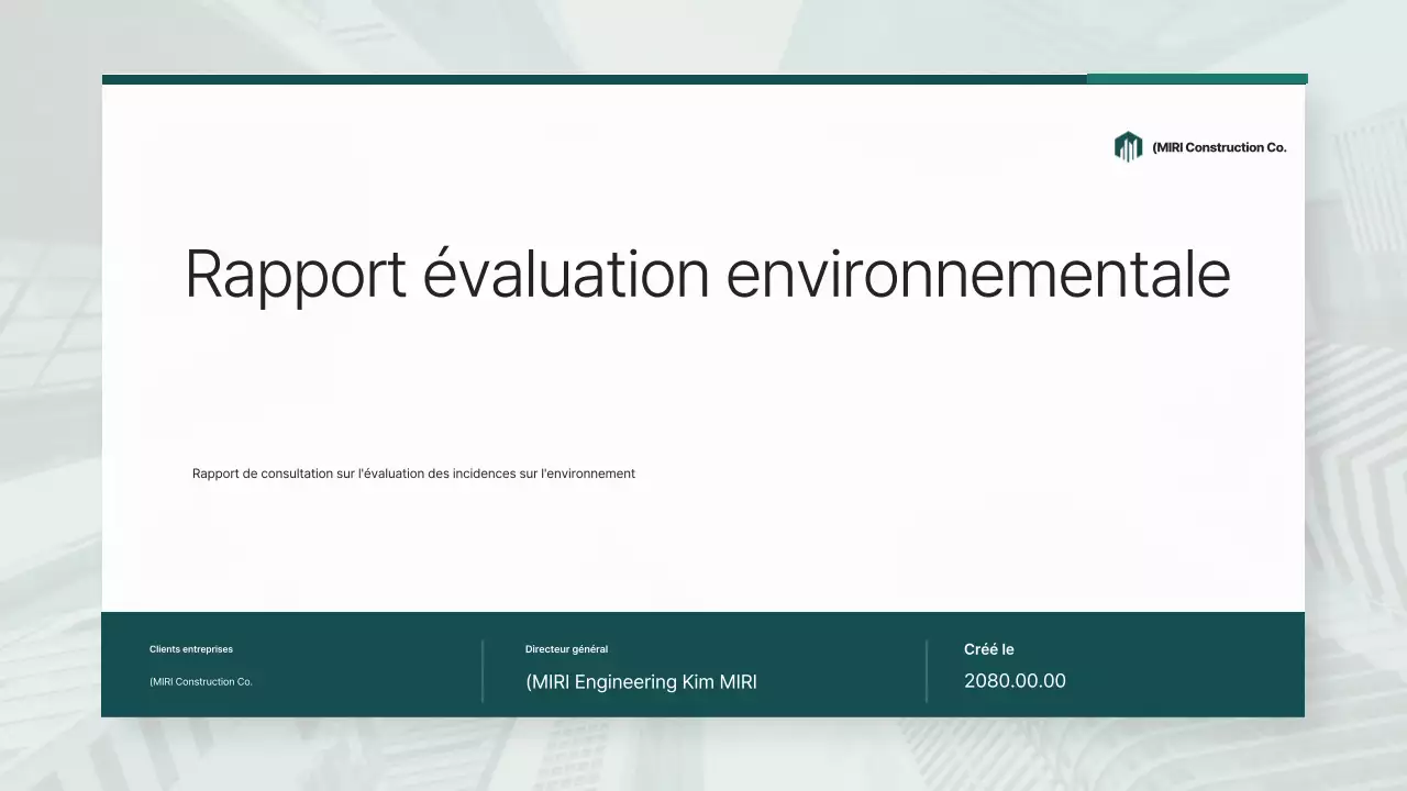 Rapport sur l'industrie des services d'ingénierie environnementale modernes de White