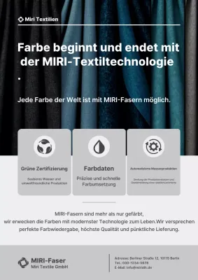 Graue moderne Textiltechnologie-Werbung