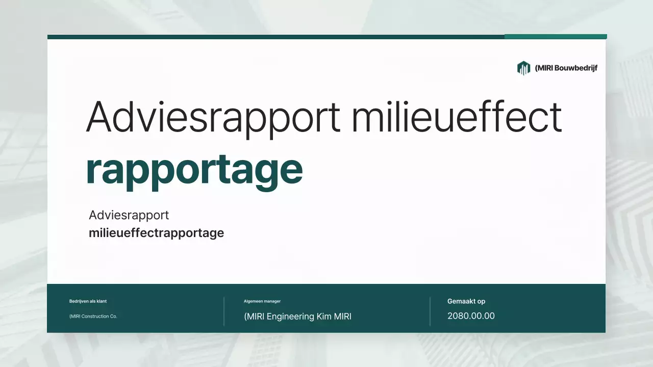 White Modern Environmental Engineering Services Industry Report