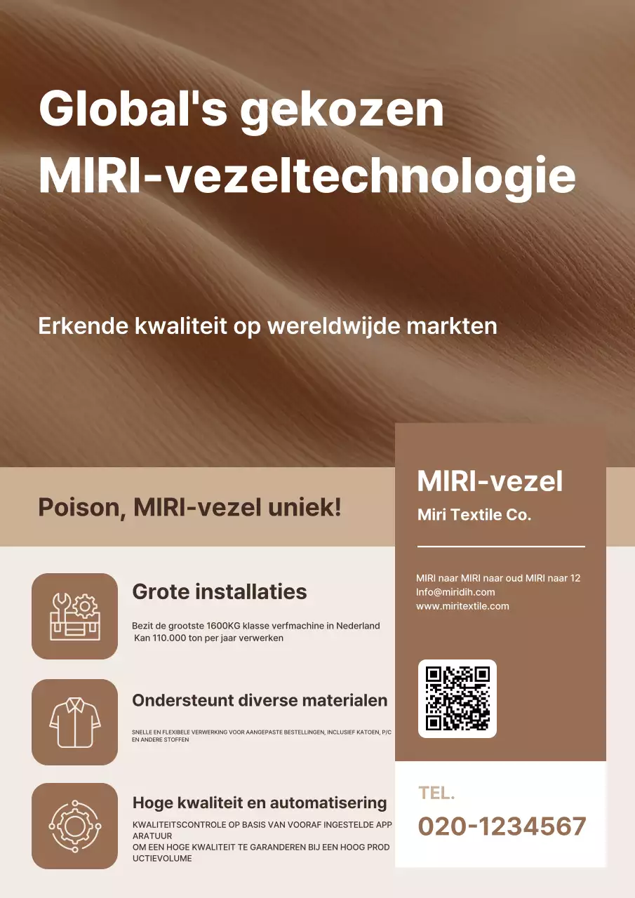 Promotie van de Bruine Schone Textielindustrie