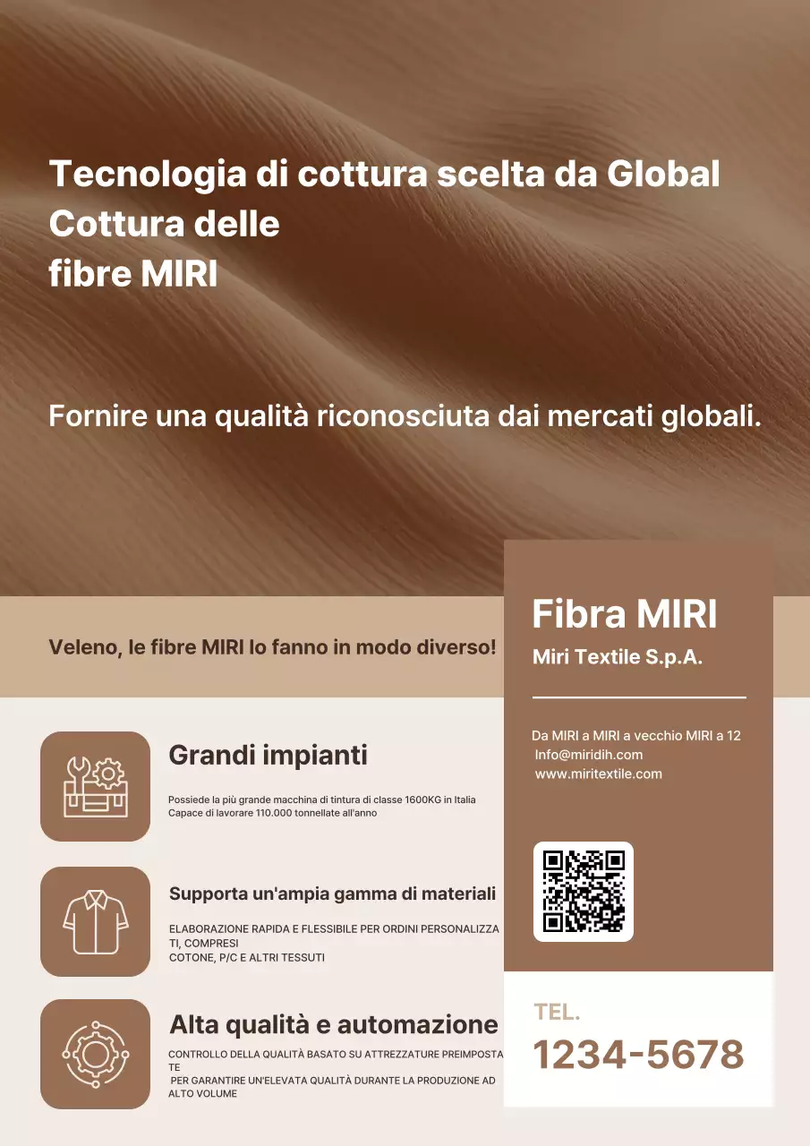 Promozione dell'industria tessile Brown Clean