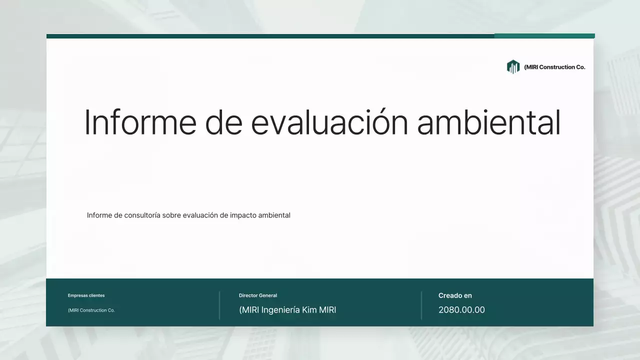Informe de la industria de servicios de ingeniería ambiental moderna de White