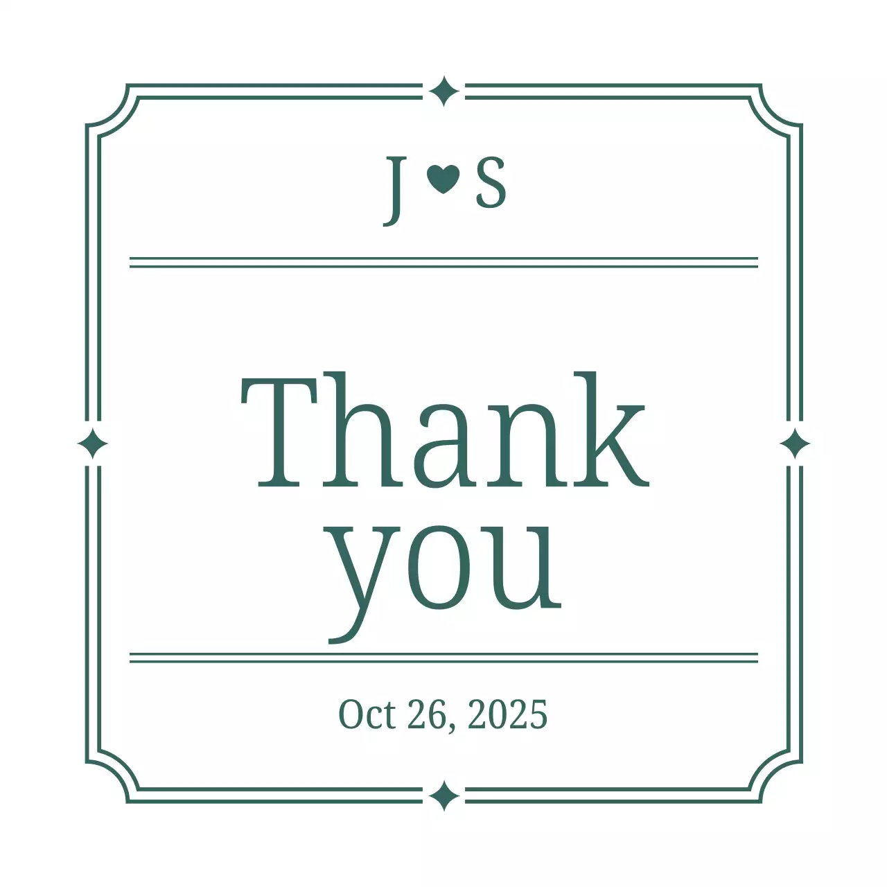 Thẻ cảm ơn đơn giản màu xám