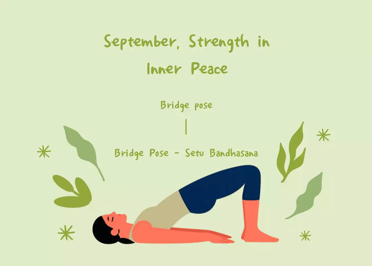 Kalender Yoga Sederhana Biru Laut