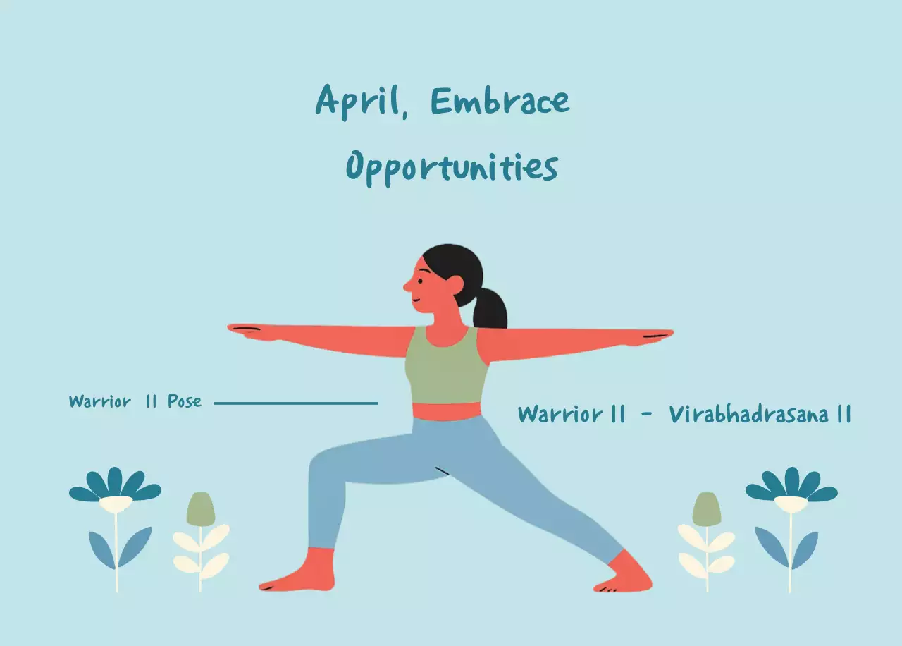 Kalender Yoga Sederhana Biru Laut