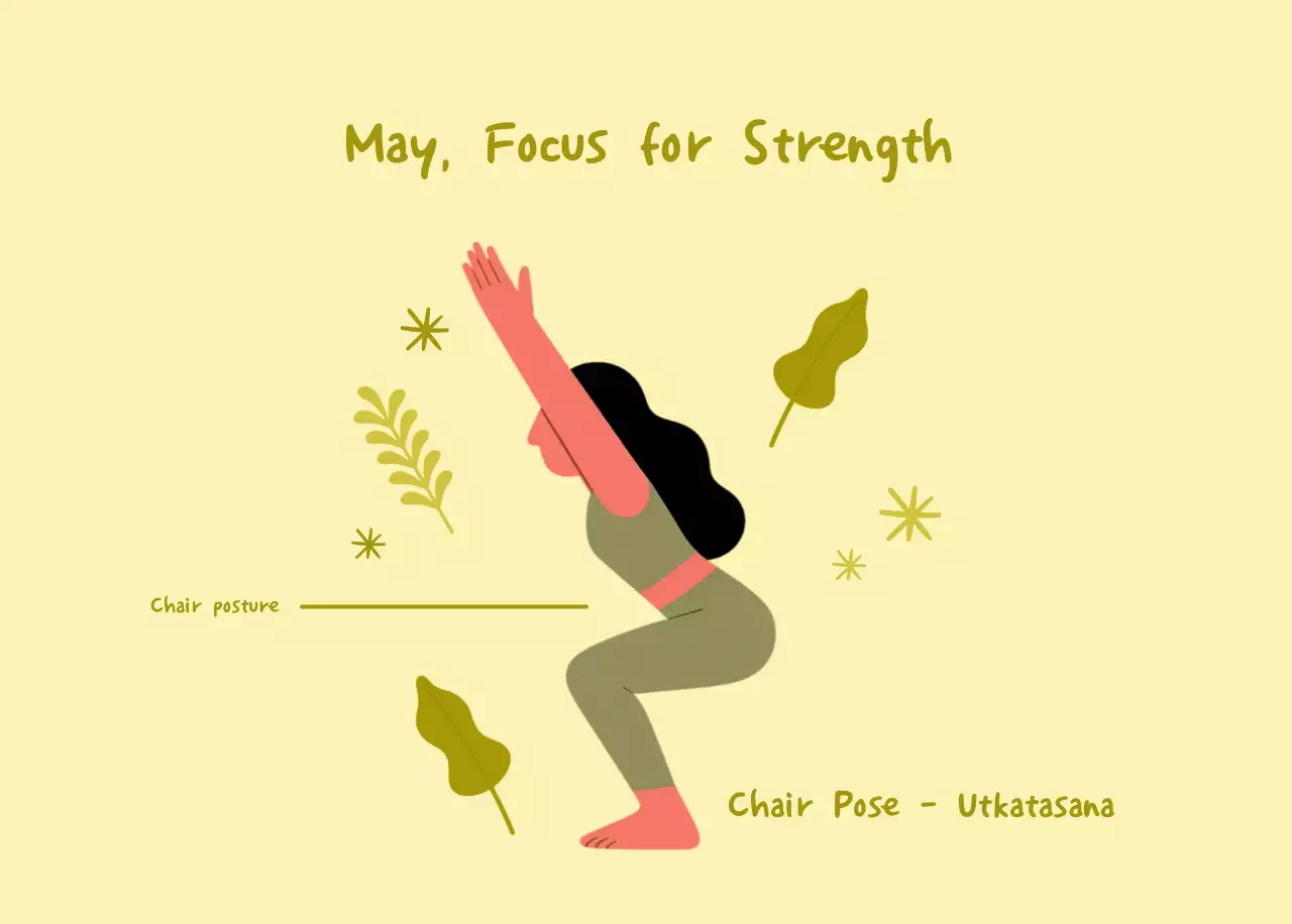 Kalender Yoga Sederhana Biru Laut