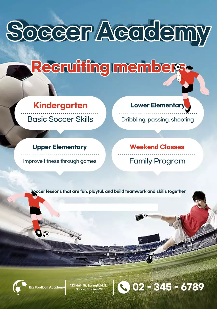 Rekrutmen Sepak Bola Modern Biru