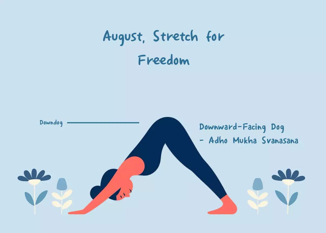 Kalender Yoga Sederhana Biru Laut