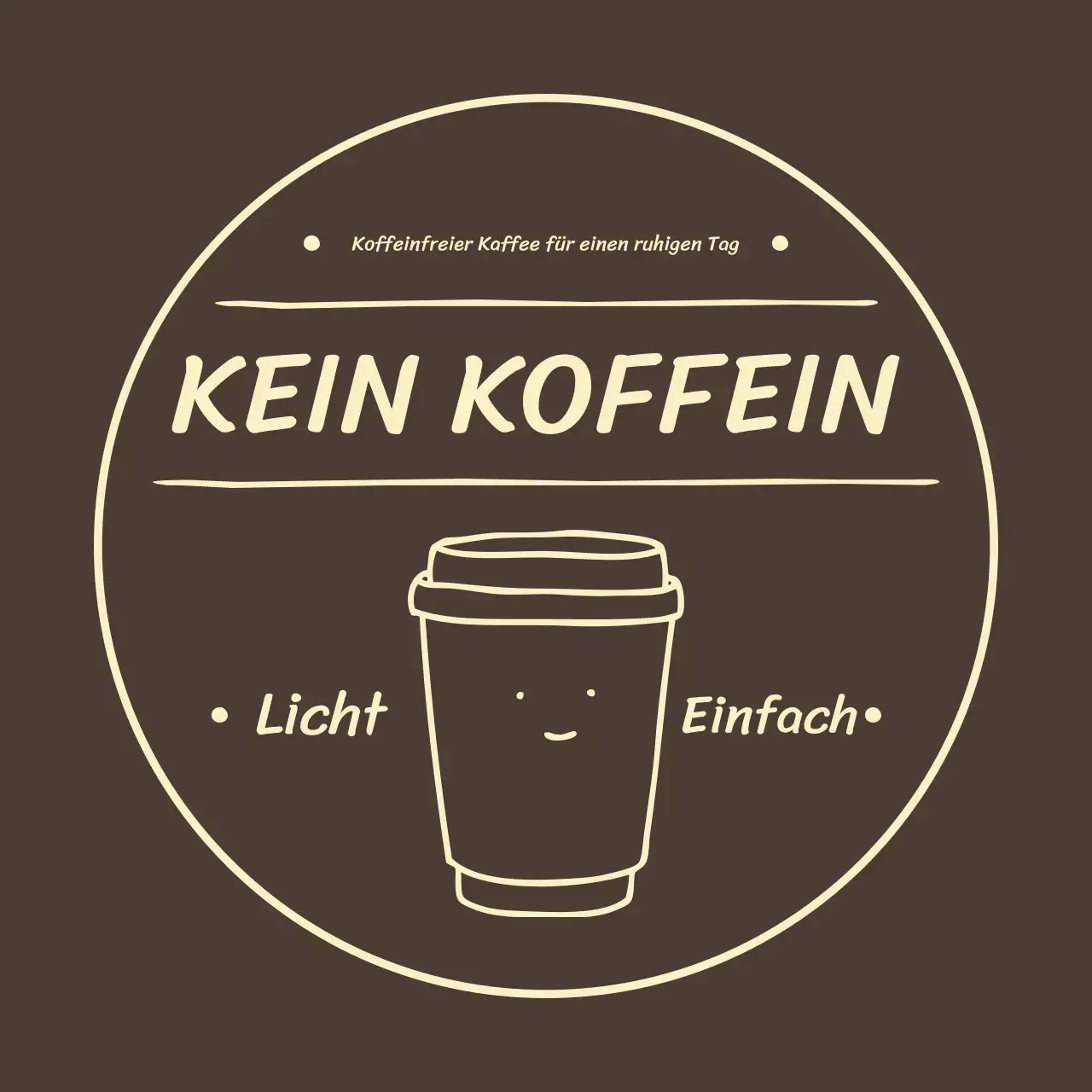 Brown Simple Decaf-Anzeige