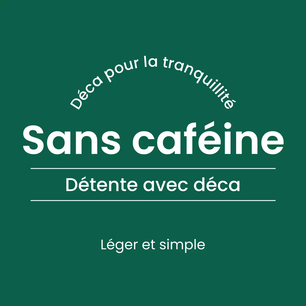 Publicité pour une boisson verte minimaliste