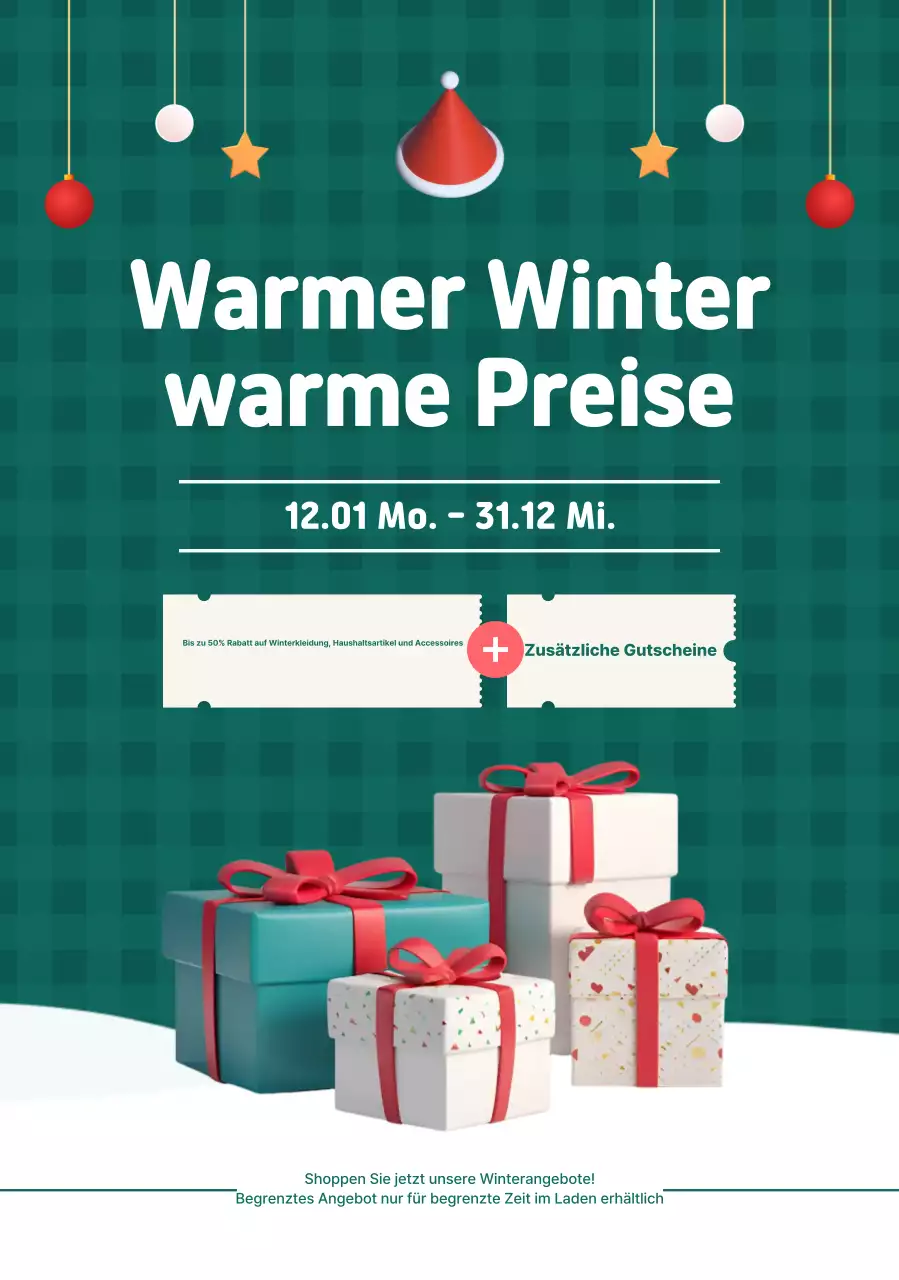 Green Clean Winter-Verkaufsaktion
