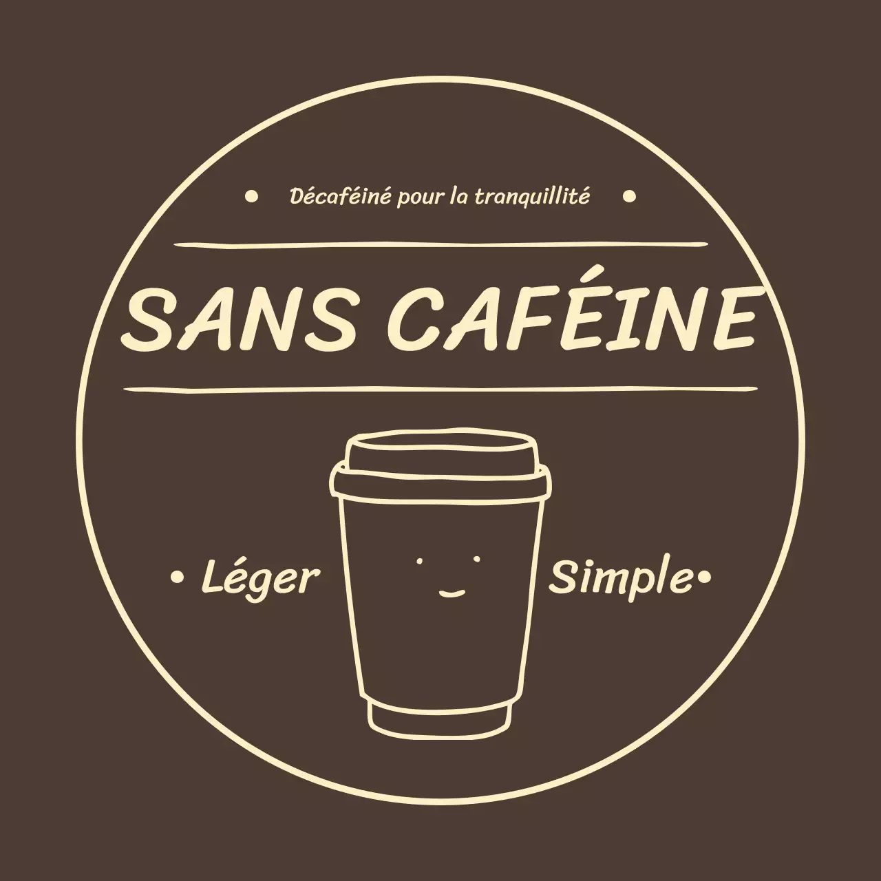 Publicité pour le décaféiné Brown Simple