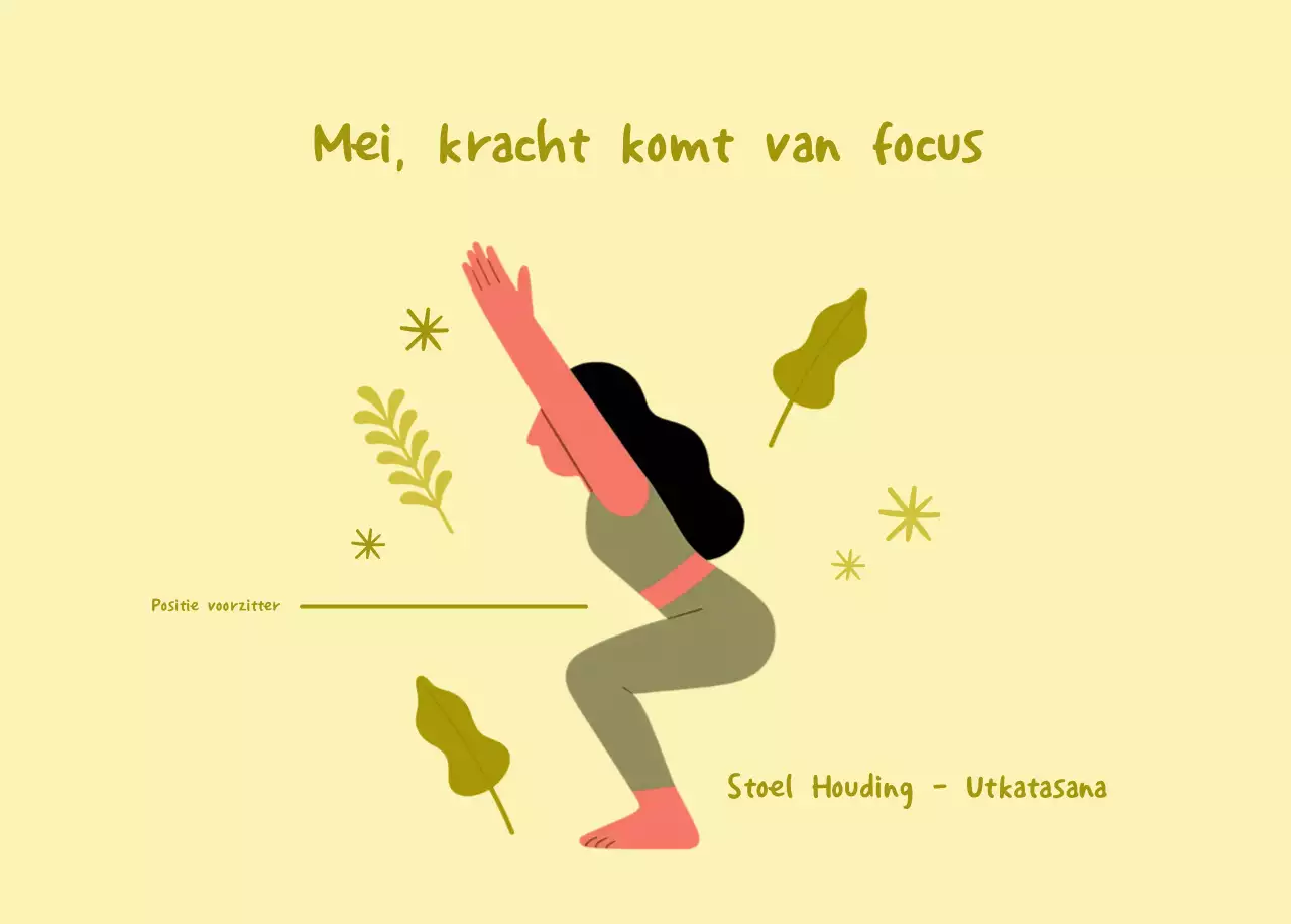 Marineblauwe eenvoudige yogakalender