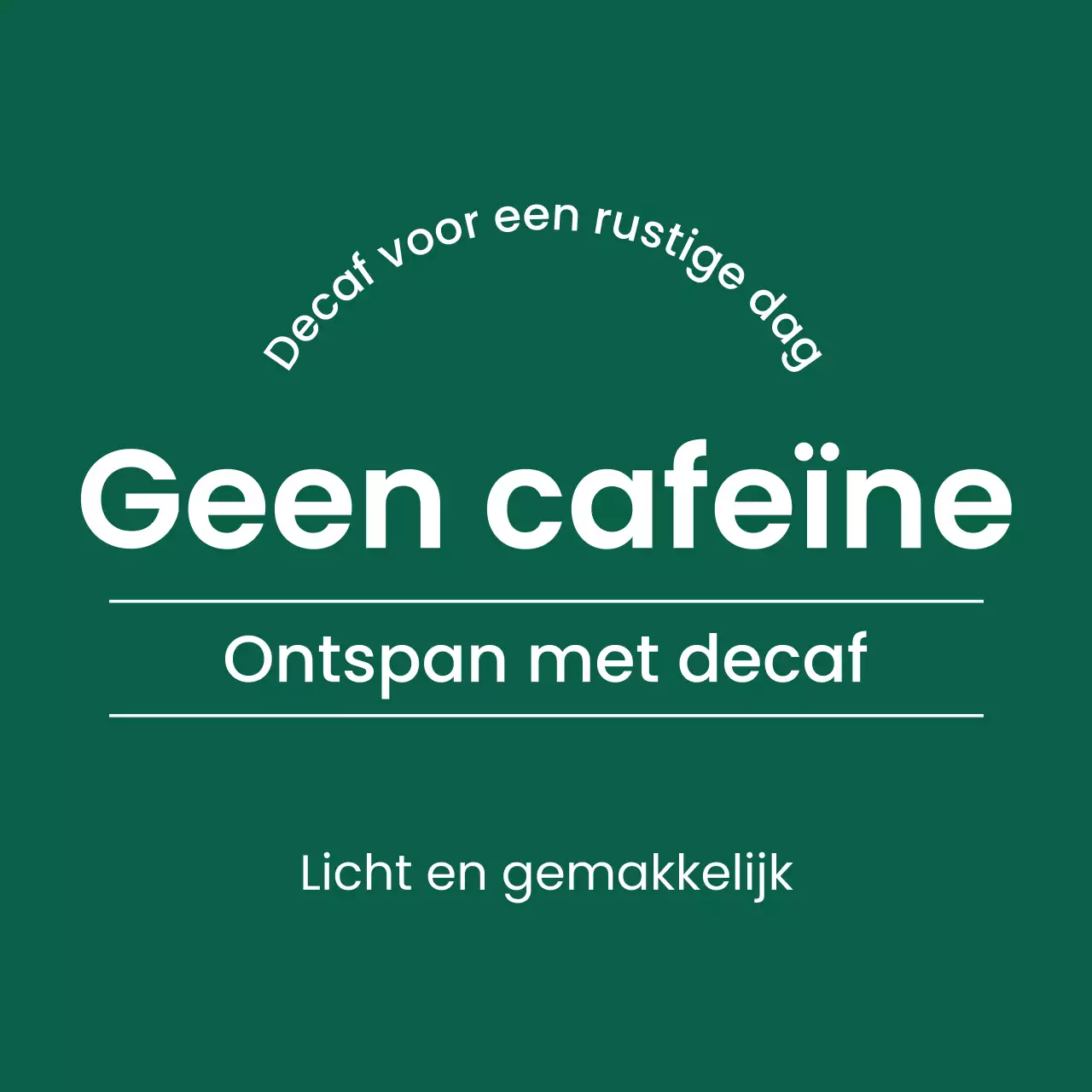Groene minimalistische drankadvertentie