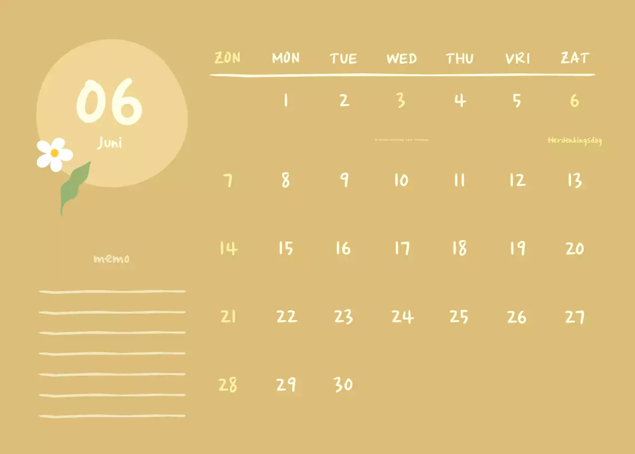 Marineblauwe eenvoudige yogakalender