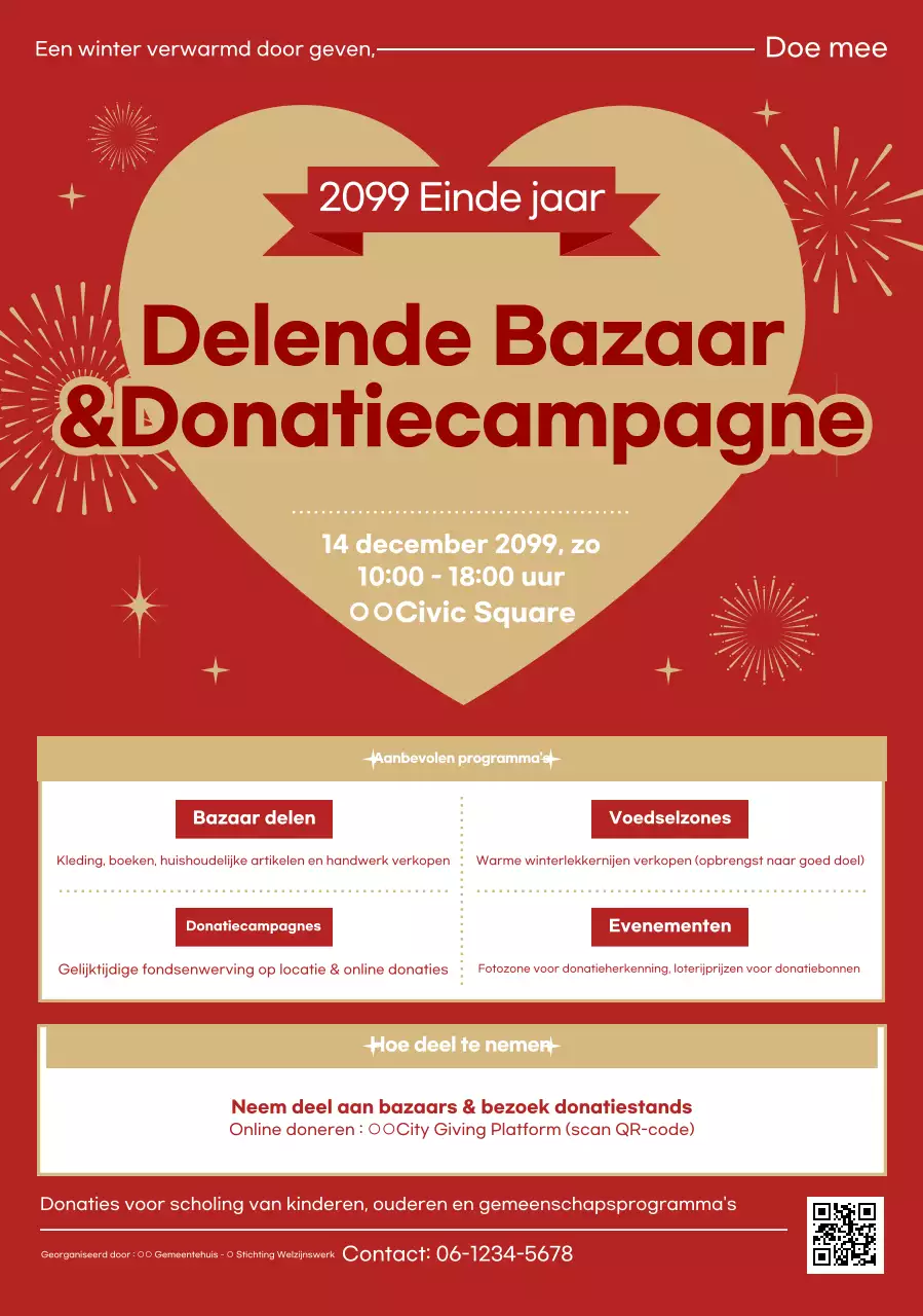 Red Simple Donatie Campagne Evenement