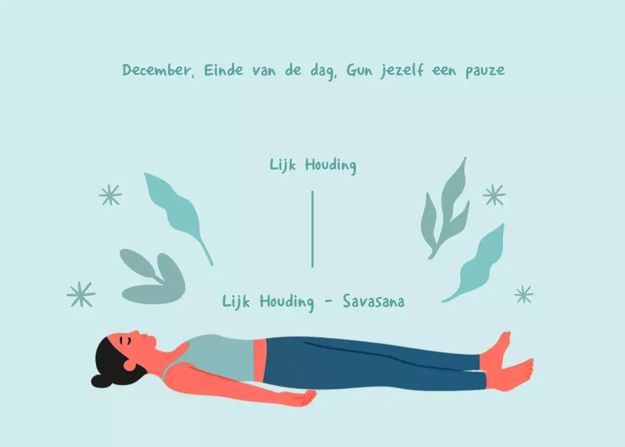 Marineblauwe eenvoudige yogakalender