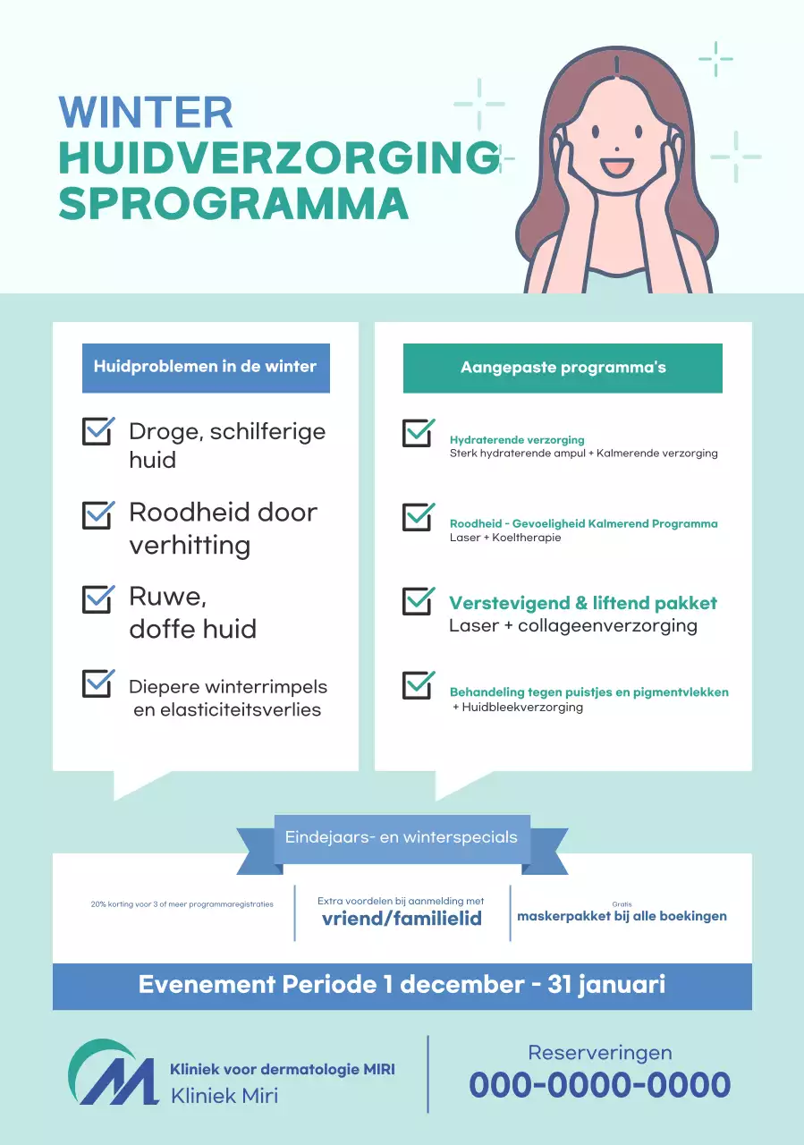 Advertentie voor munt- en huidverzorging