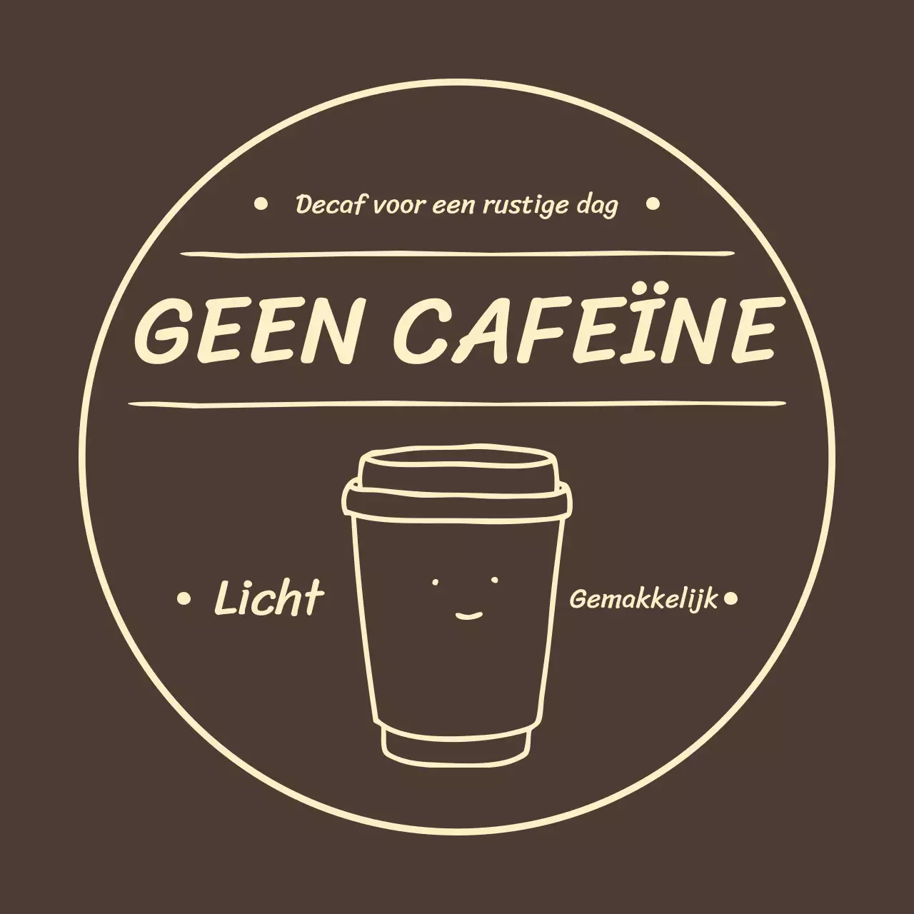 Bruine Simpele Decaf Advertentie