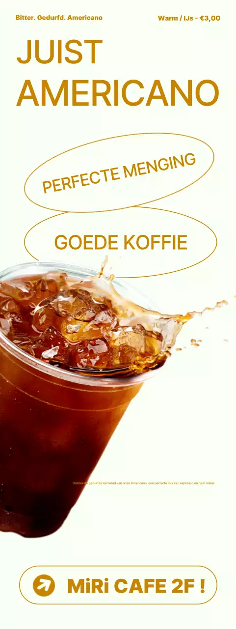 Beige Eenvoudige Koffie Advertentie